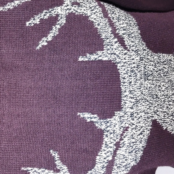 Urban Pipeline Men's Deer Knit Sweater Medium Burgundy Cotton Blend - Picture 2 of 9
